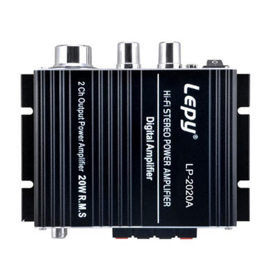 

Lepy LP-2020A 12V 3A Aluminum Enclosure HiFi Digital Audio Stereo Power Amplifier W Over-current Protection - EU Plug