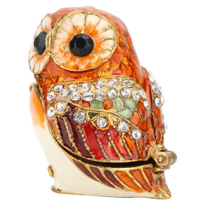 

Greensen Owl Shape Hand-crafted Alloy Jewelry Organizer Trinket Box Art Craft Decoration Nice Gift