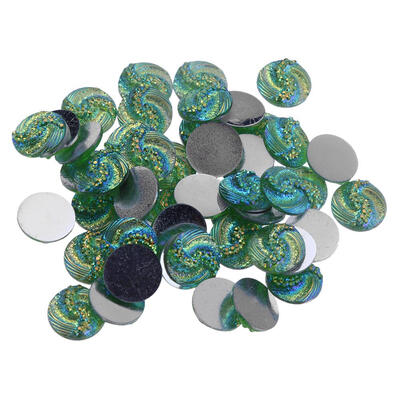 

50pcsLot 12mm Glitter Resin Creative Charm DIY Jewelry Rhinestone Fittings