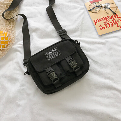 

Fashion personality letter crossbody bag 2019 new casual sports wild shoulder bag female temperament canvas small square bag