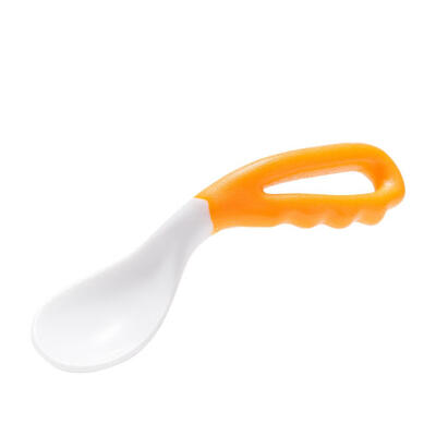 

Baby Feeding Spoon Solid Supplies Curved Spoon Easy Grip Children Tableware