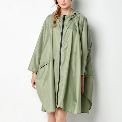 

〖Follure〗Women Rain Jacket Hooded Coat Solid Pockets Outdoors