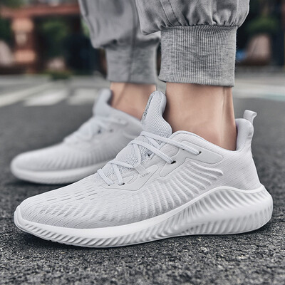 

New mens shoes youth trend wild casual shoes mens flying woven breathable white shoes Korean version of the thick mens sho
