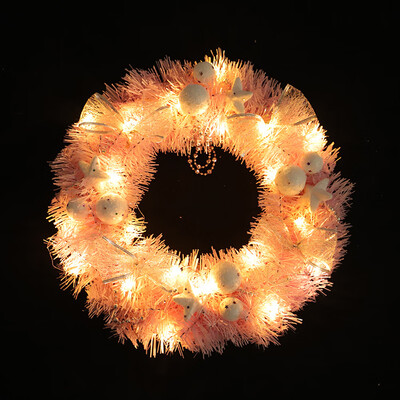 

〖Follure〗Window Decoration Door Bell Pine Cone Garland 30CM Red Fruit Christmas Decoratio