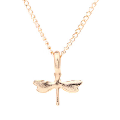

Fashion Jewelry Reminder Gold-color Dragonfly Pendant Necklace Women
