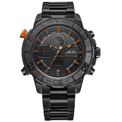

WEIDE WH6108 Dual Display Quartz Digital Luminous Men Watch Sports 3ATM Waterproof Big Dial Large Face Stopwatch Timer Week Alarm