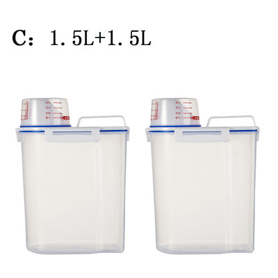 

Toponeto Plastic Cereal Dispenser Storage Box Kitchen Food Grain Rice Container Nice 2pcs