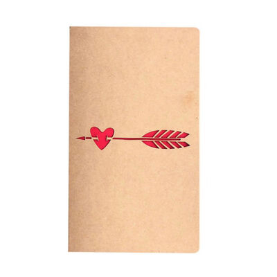 

Retro Paper Origami Greeting Cards Hollow Heart shape Vintage Post Card Envelope Kawaii Handmade Valentine Day Laser Cut