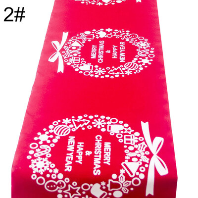 

Christmas Deer Garland Design Cotton Linen Tablecloth Party Dining Table Decor