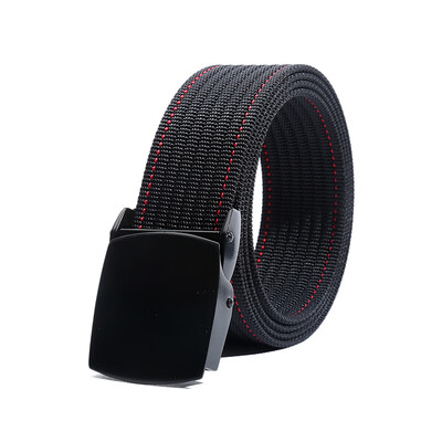

New Nylon belt fashion Black Alloy Automatic buckle Men belt high quality Thicken Nylon Men casual belt