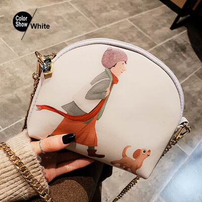

Beibaobao 2019 New HandBag Lady Pu Leather Women Messenger Bag Fashion Shoulder Bag Female Crossbody Cute Girl Cartoon Chain Bag