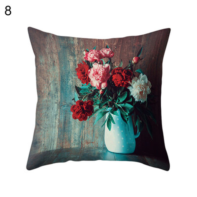 

Super Soft Flowers in Vase Cushion Cover Home Office Decorative Pillow Case