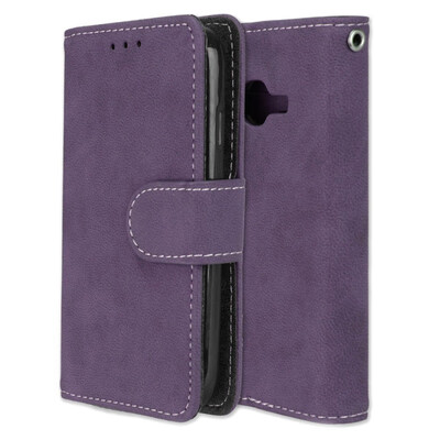 

MOONCASE Samsung Galaxy J1 mini prime vintage matte 3 card holster - purple