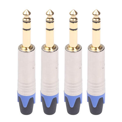 

4pcs 635mm 65mm Jack Male Plug Stereo Connector Adapter for Microphone