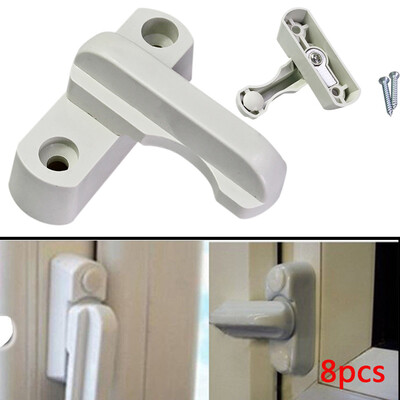 

〖Follure〗8pcs Sash Blocker Window Jammer - White - Extra Security For UPVC Door Window