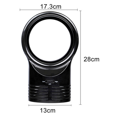 

Gobestart Desktop Bladeless Portable Fan Air Flow Cooling Cool Fan Low Low Noise BK