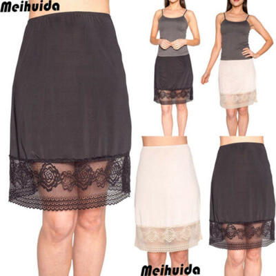 

Women Waist Intimate Sheer Lady Underskirt Petticoat Half Slips Dress Sock
