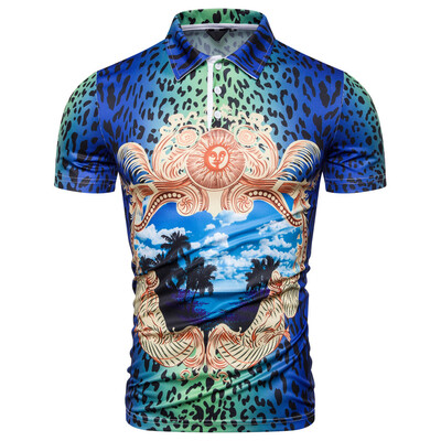 

Toponeto Mens Summer Casual Fashion Printing V-Neck Loose Short Sleeve T-shirt Tops