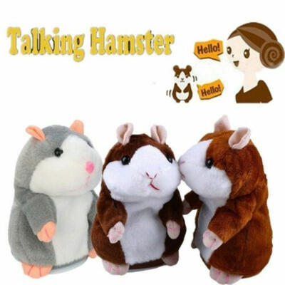 

Cheeky Hamster Repeats What You Say Electronic Pet Talking Plush Toy Cute Gift