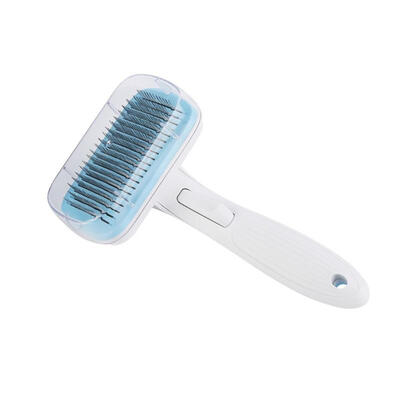 

Pet Automatic Self Cleaning Slicker Brush Dog Cat Stainless Steel Pins Grooming Comb For Tangled Hair