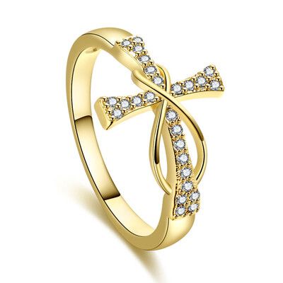 

2019 New Fashion Accessories Gold Cross Ring Party Wedding Jewelry