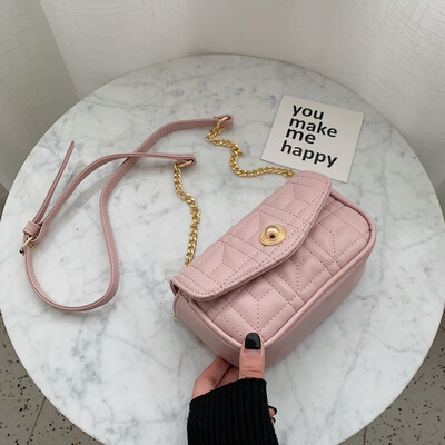 

Qiao Bani 2019 new Korean chic fashion wild embroidery thread chain small square bag shoulder diagonal trend handbags