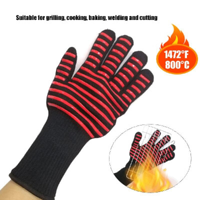 

Kitchen Gloves BBQ Heated Heat-resistant Multi-purpose Cooking Gloves Suitable for Grilling Cooking Baking Welding&Cutting