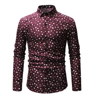 

Mens Slim Fit Shirts Long Sleeve Luxury Formal Casual Design Dress Shirts New