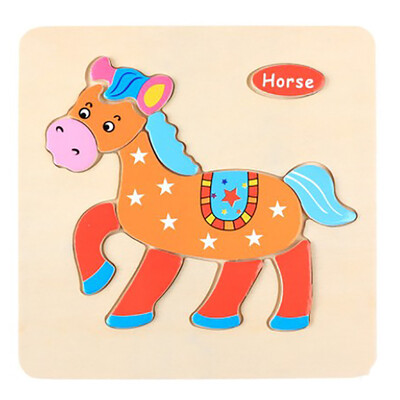 

Gobestart Wooden Puzzle Educational Developmental Baby Kids Training Toy