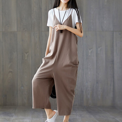 

Tailored Women Strap Wide Leg Pants Vocation Dungarees Casual Jumpsuits Trousers Rompers