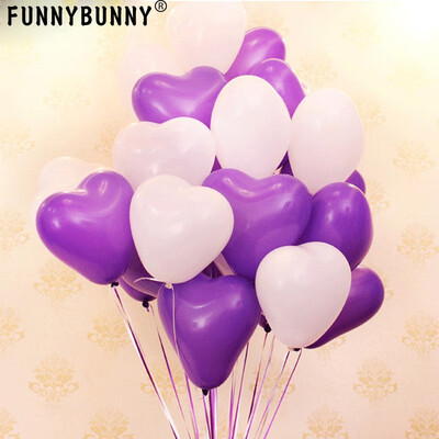

FUNNYBUNNY 100pcs Heart Shape latex helium Balloons Wedding Birthday Party Decoration Supplies