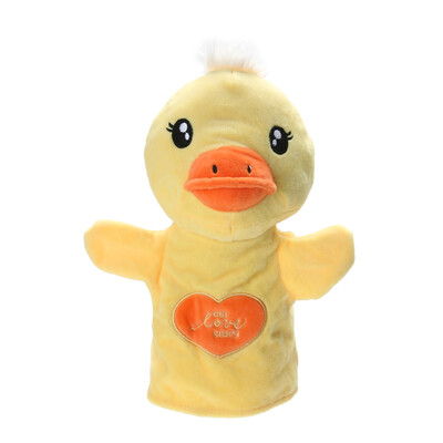 

Cute Cartoon Duckling Hand Puppet Kids Child Developmental Soft Doll Toy