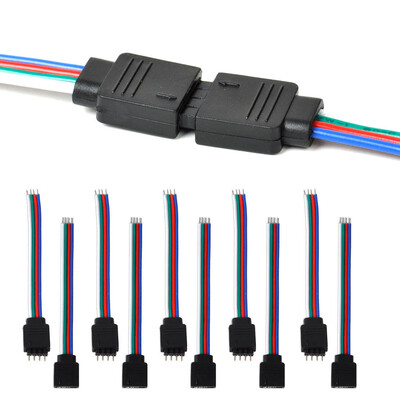 

Gobestart 10Pcs 4Pin Male Female Connector Wire Cable for 3528 5050 SMD LED Strip Light