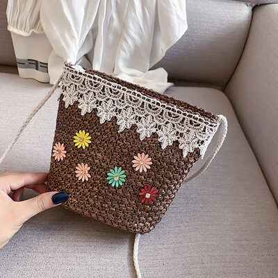 

Tailored Women Wild Messenger Bag Small Fresh Bucket Straw Shoulder Bag