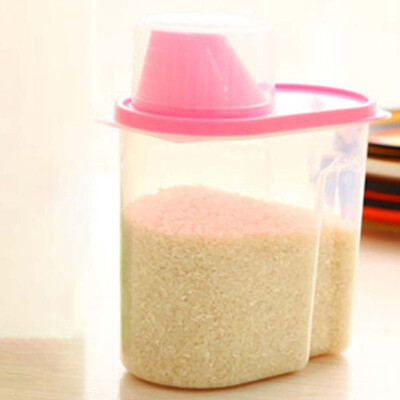 

Kitchen Whole Grains Storage Box Storage Tank Household Transparent Plastic Sealed Cans Food Cans