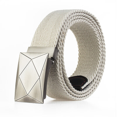 

Unisex quality Canvas belt Solid Color Automatic Buckle belt Casual Joker Jeans Mens&Womens Belt