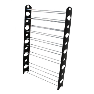 

10 Tiers Shoe Tower Rack Stainless Steel Plastic Storage Organizer Free Standing