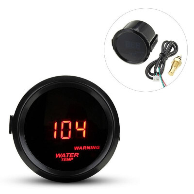 

Car Black 2" 52mm Red Digital LEDs Electronic Meter Fahrenheit Water Temp Temperature Gauge DC 12V 2in 52mm for Car Automotive