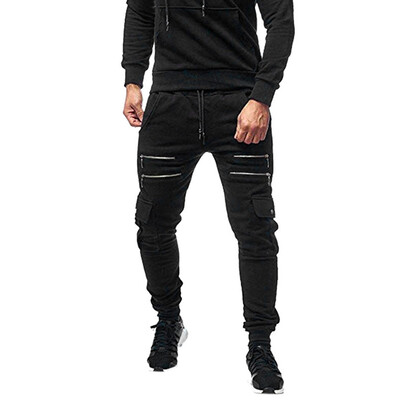 

Gobestart Fashion Mens Casual Solid Loose Patchwork Color Sweatpant Trousers Jogger Pant