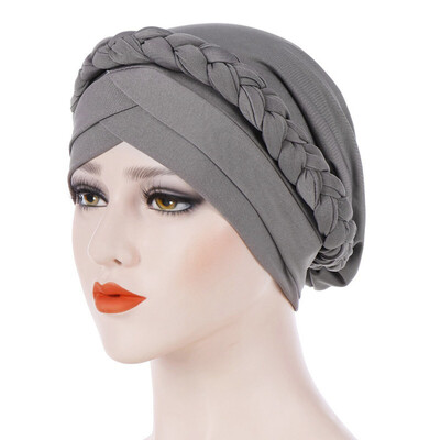 

Muslim Women Braided Turban Hijab Hat India Cap Chemo Cap Bonnet Beanie Cap