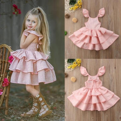 

Summer Newborn Kids Baby Girl Tutu Ruffled Dress Princess Party Dress Clothes