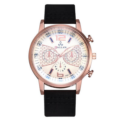 

Casual Novelty Analog Quartz Watches Men Leather Strap Big Dial Wristwatch