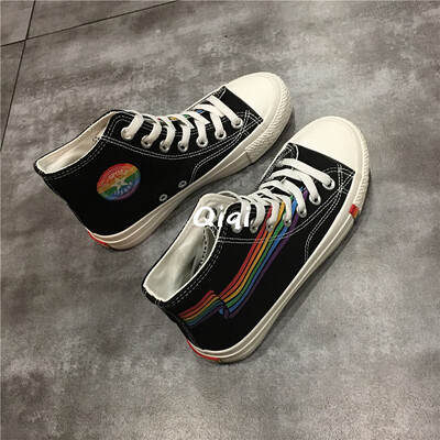 

Canvas shoes 2019 new ins100 students board shoes Korean version ulzzang