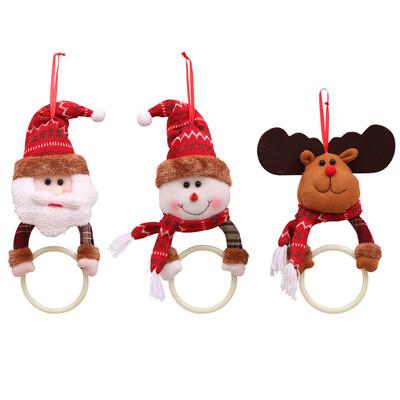 

〖Follure〗Christmas Clothes Napkin Circle Home Pendant Towel Ring Home Door Window Décor