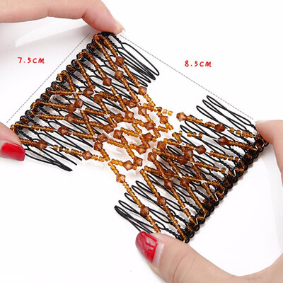 

Ladies Head Clip Comb Party Hair Styling Magic Double Slide Stretchy Clip Gift Variety Hair Combs Wire Headband