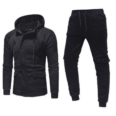 

Men Tracksuit Sports Suit Sets Outwear Sweat Hoodies Long Pants Jogger Plus Size