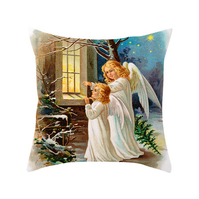 

〖Follure〗Christmas Series Home Decor Polyester Peach Skin Pillow Case 18x18in