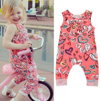 

US Newborn Toddler Baby Girl Vest Romper Floral Bodysuit Jumpsuit Outfit Clothes