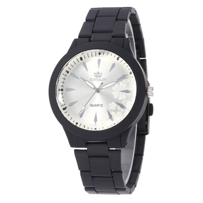 

Fashion new hot sale scale steel belt men&women watch students popular simple watch
