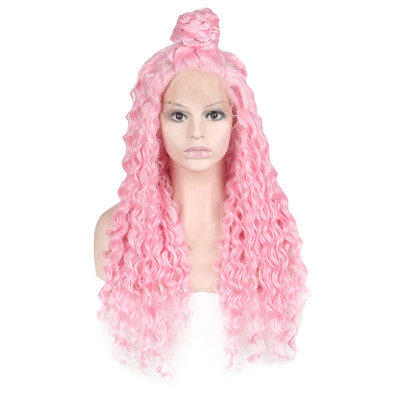

Women Trendy Free Part Fluffy Long Curly Lace Front Synthetic Wig